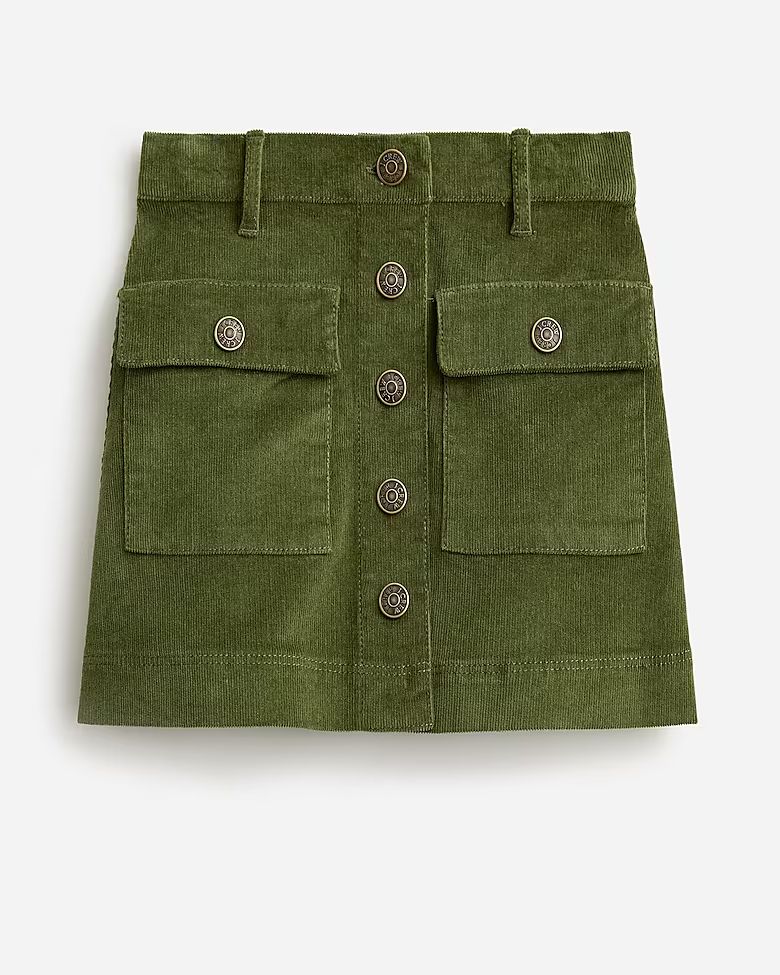 Button-front corduroy skirt | J.Crew US