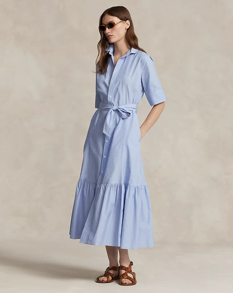 Tiered Cotton Shirtdress for Women | Ralph Lauren® UK | Ralph Lauren (UK)