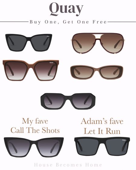 Quay sunglasses!! Buy one, get one free!!! 

#LTKBeauty #LTKFindsUnder50 #LTKSaleAlert