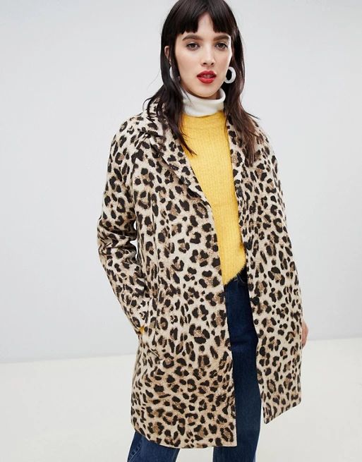 Custommade Oversized Leopard Coat | ASOS US