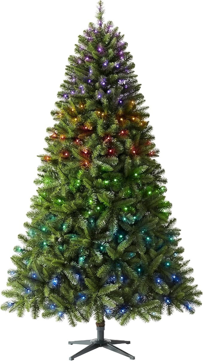 Treetopia 6ft Pre-lit Virginia Fir Artificial Christmas Tree with Twinkly LED Lights - Walmart.co... | Walmart (US)