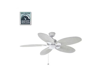 52 in. Tropical Ceiling Fan Indoor Outdoor Matte White 5 Blades Reversible Motor  | eBay | eBay AU