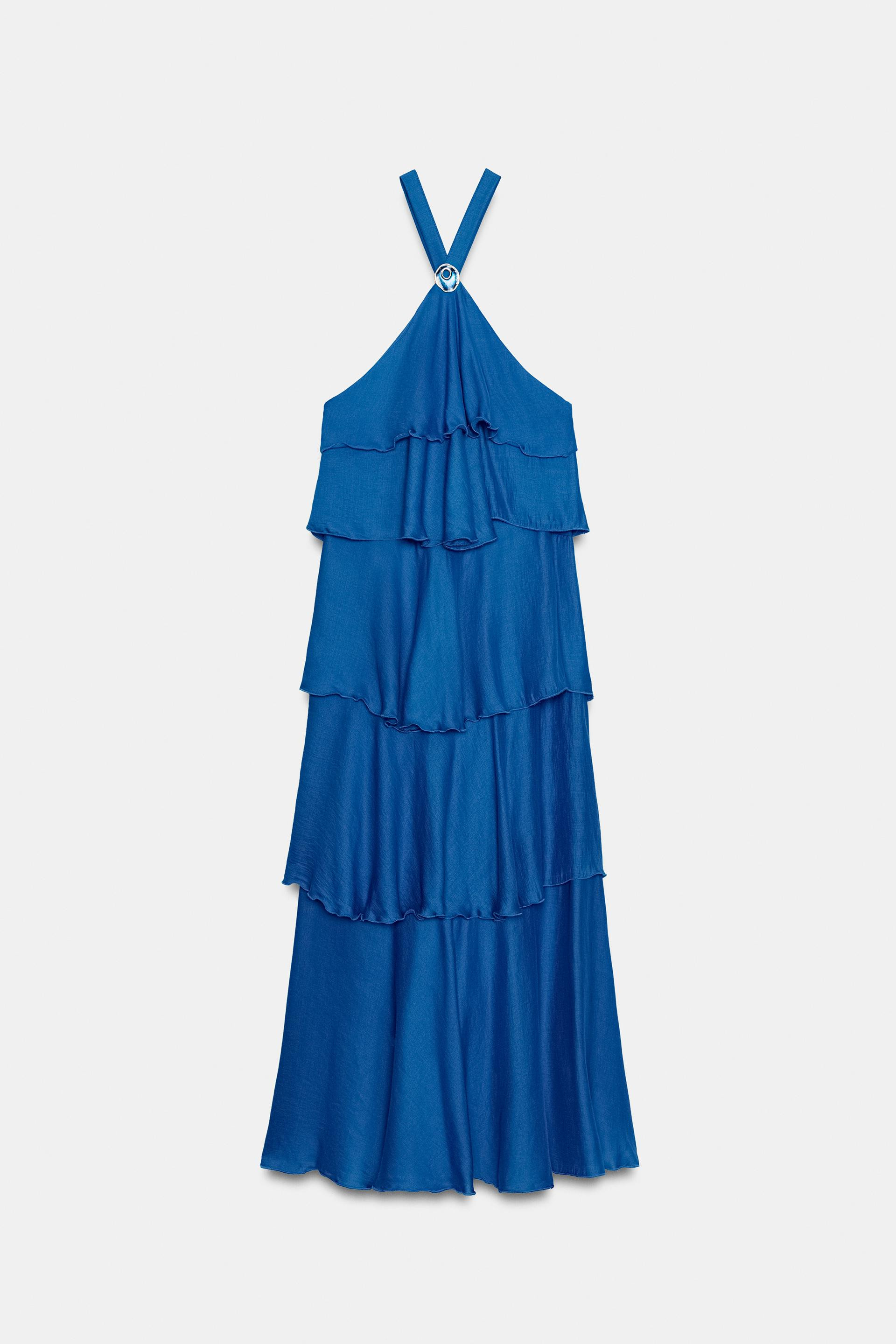 LANGES KLEID MIT VOLANTS | Zara US