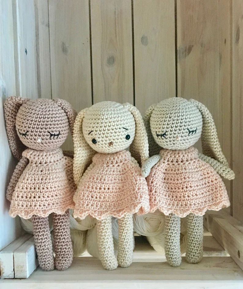 Amigurumi Crochet Longear Bunny Girl BABS Bunny With | Etsy | Etsy (US)