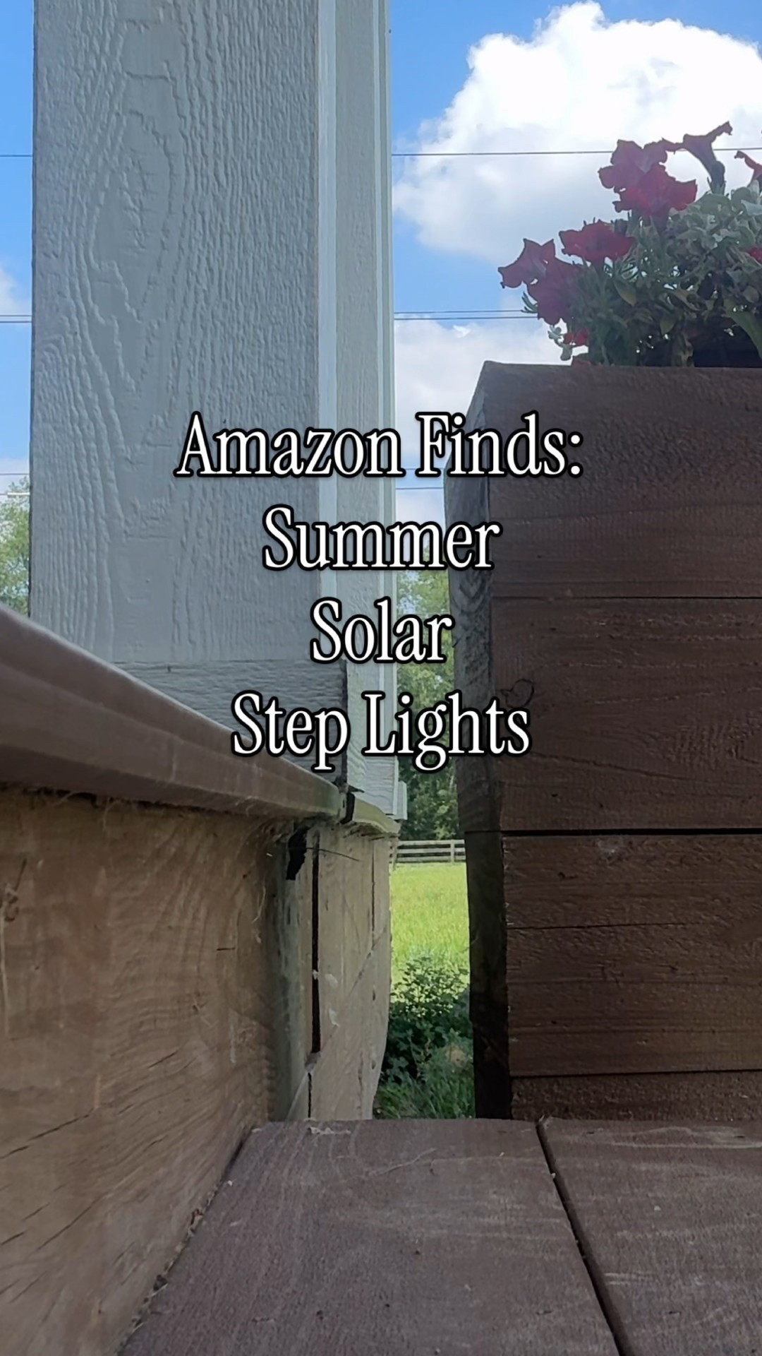 My favorite Amazon find so far this summer! These solar step lights took 1 minute to set up and can be permanently attached, too. These will be so nice for the porch evenings! 

#LTKSeasonal #LTKHome #LTKFindsUnder50