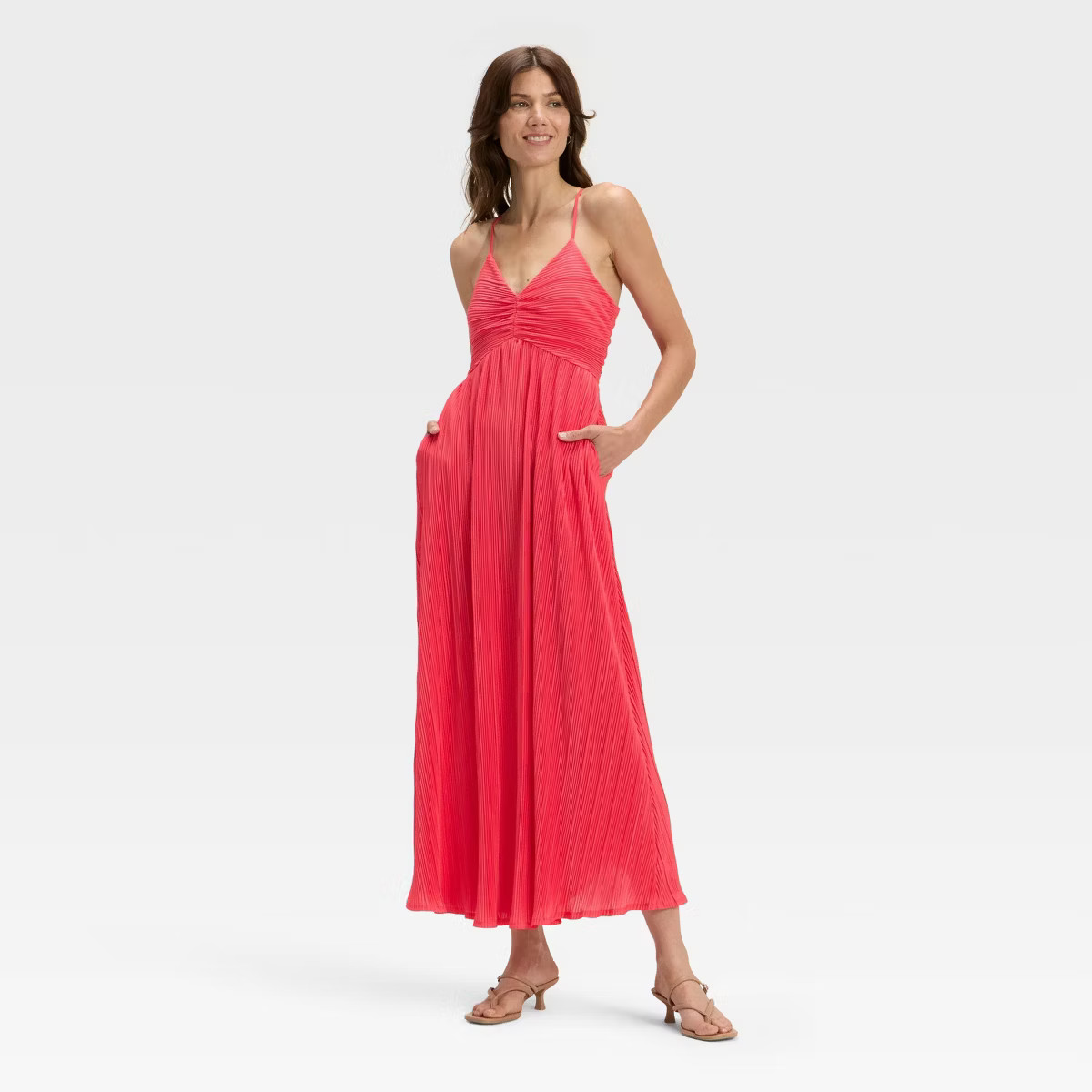 Women's Pleated Maxi Dress - A New Day™ | Target