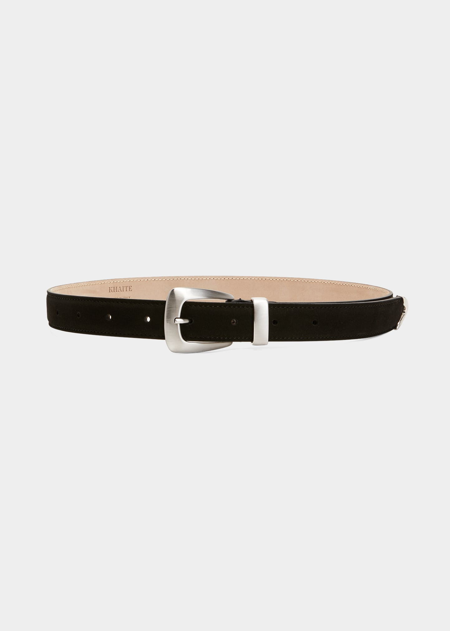 Benny Silver Buckle Leather Belt | Bergdorf Goodman