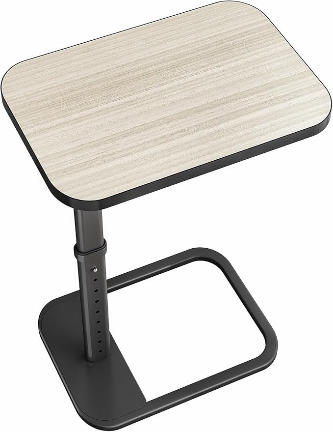 Driftwood Grey TV Tray Table, Adjustable Height & Rounded Metal Corners, Snack Table for Couch, S... | Amazon (US)