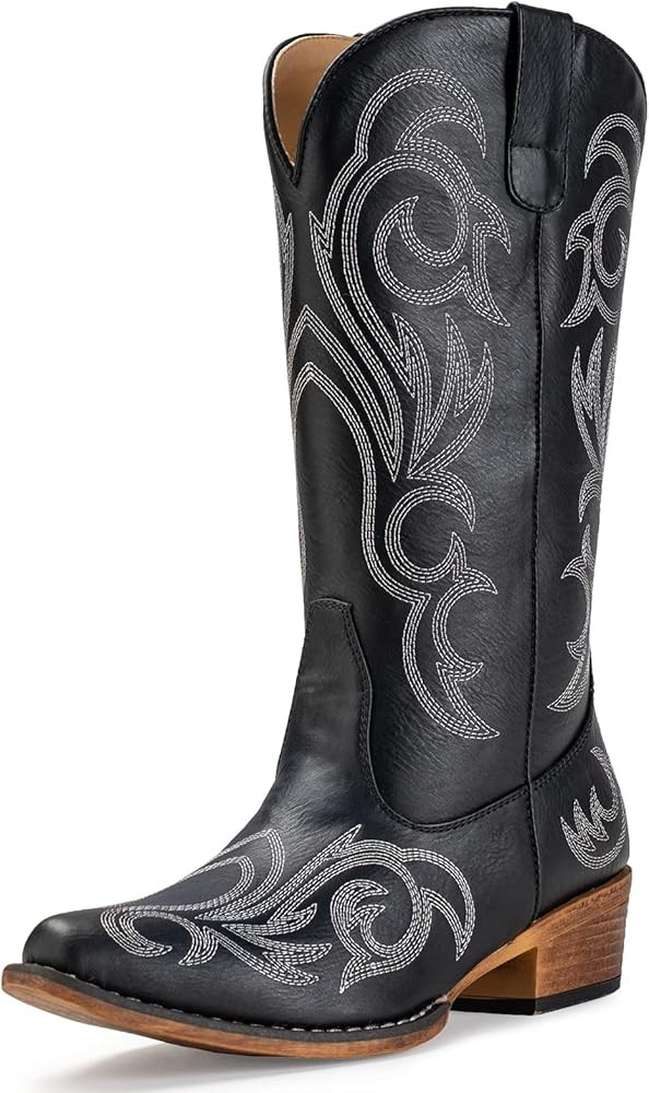 IUV Cowboy Boots For Women Pointy Toe Women's Western Boots Cowgirl Boots | Amazon (US)