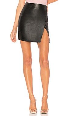 superdown Trinity Faux Leather Skirt in Black from Revolve.com | Revolve Clothing (Global)