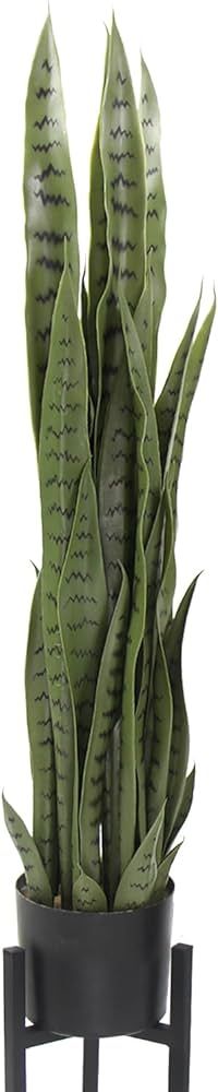 VERDEARTH Artificial Snake Plant, 35'' Faux Snake Plant Tall, Fake Snake Sansevieria Potted Plant... | Amazon (US)