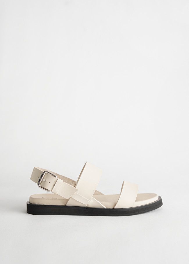 Diagonal Slingback Leather Sandals | & Other Stories (EU + UK)