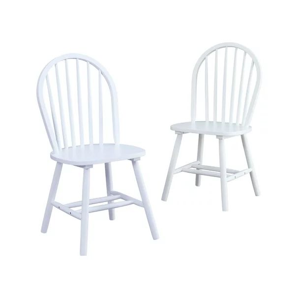 Better Homes and Gardens Autumn Lane Windsor Solid Wood Dining Chairs, Set of 2, Solid White - Wa... | Walmart (US)