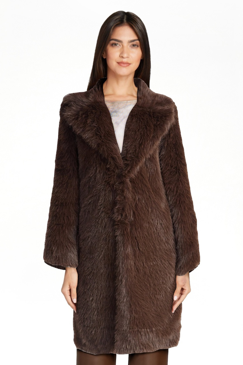Madden NYC Women's Oversized Faux Fur Coat, Sizes XS-XXXL | Walmart (US)