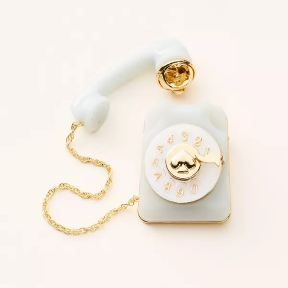 Kate Spade x Target Blue and Gold Telephone Brooch | Poshmark