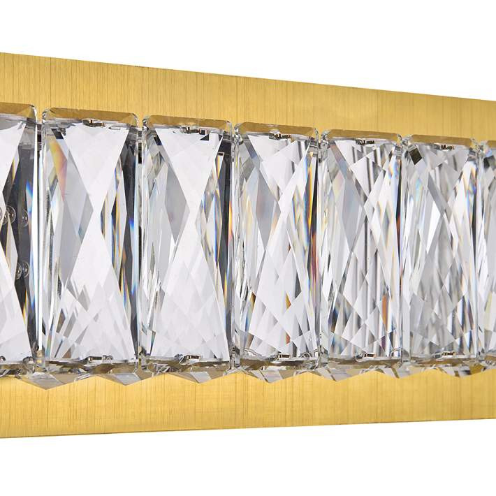 Monroe 35 1/2" Wide Gold and Crystal LED Bath Light - #78K42 | Lamps Plus | Lamps Plus