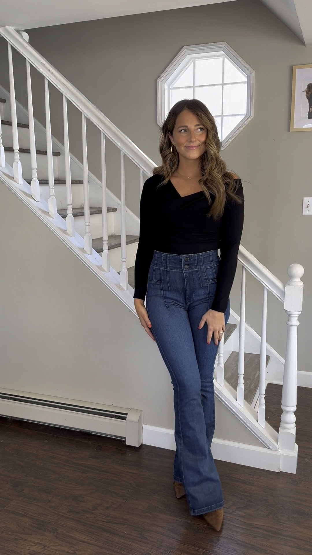 Easy, flattering date night outfit idea! 
Top is linked in my Amazon storefront
Jeans - true size, color “night sky” 
Shoes - true size
Lip color - petal 

#LTKfindsunder100 #LTKfindsunder50 #LTKstyletip