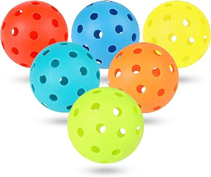 Pickleball Balls, 40 Holes Outdoor Pickle Balls with Mesh Bag for Sport Indoor Play, High Elastic... | Amazon (US)
