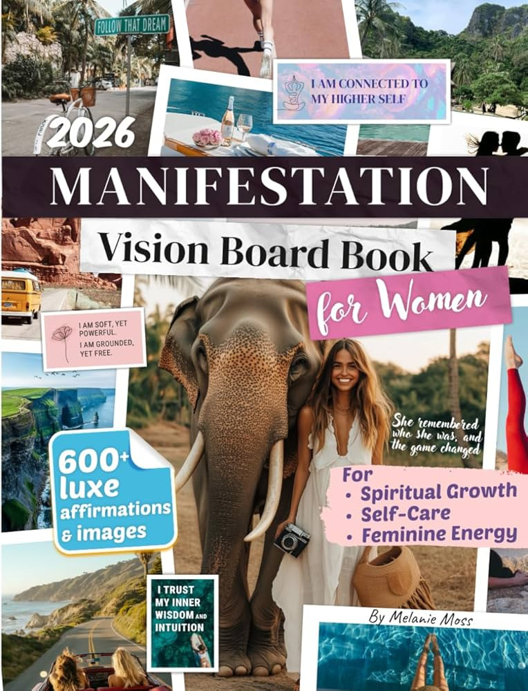 Manifestation Vision Board Book for Women: 600+ Aesthetic Clip Art & Affirmations for Spiritual G... | Amazon (US)