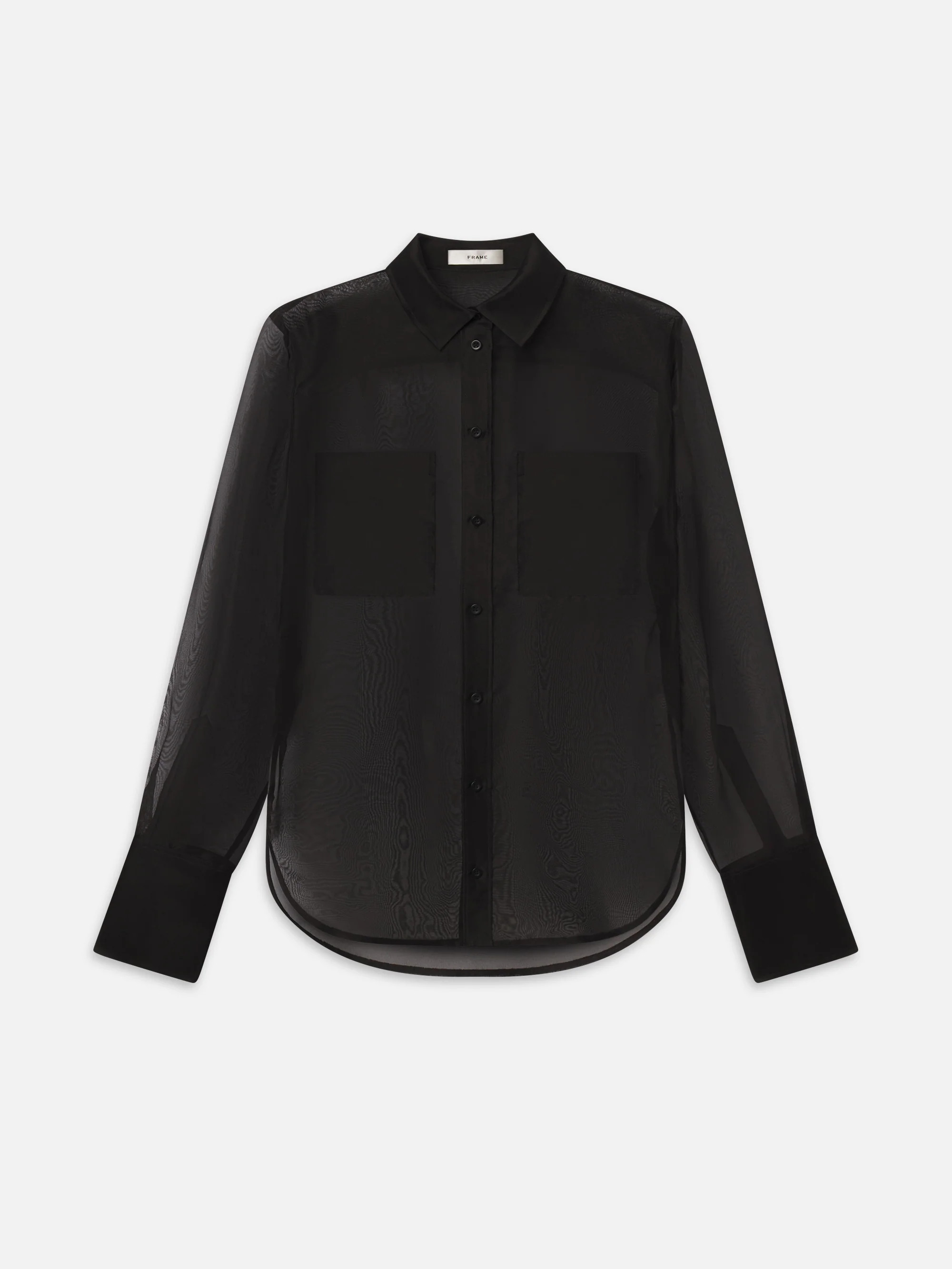 The Silk Organza Shirt -- Black | Frame Denim