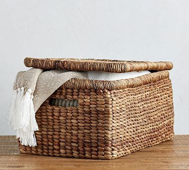 Lidded Tulip Basket | Pottery Barn (US)
