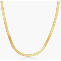 Herringbone Slim Chain Necklace - Gold Vermeil | Oak & Luna (US)