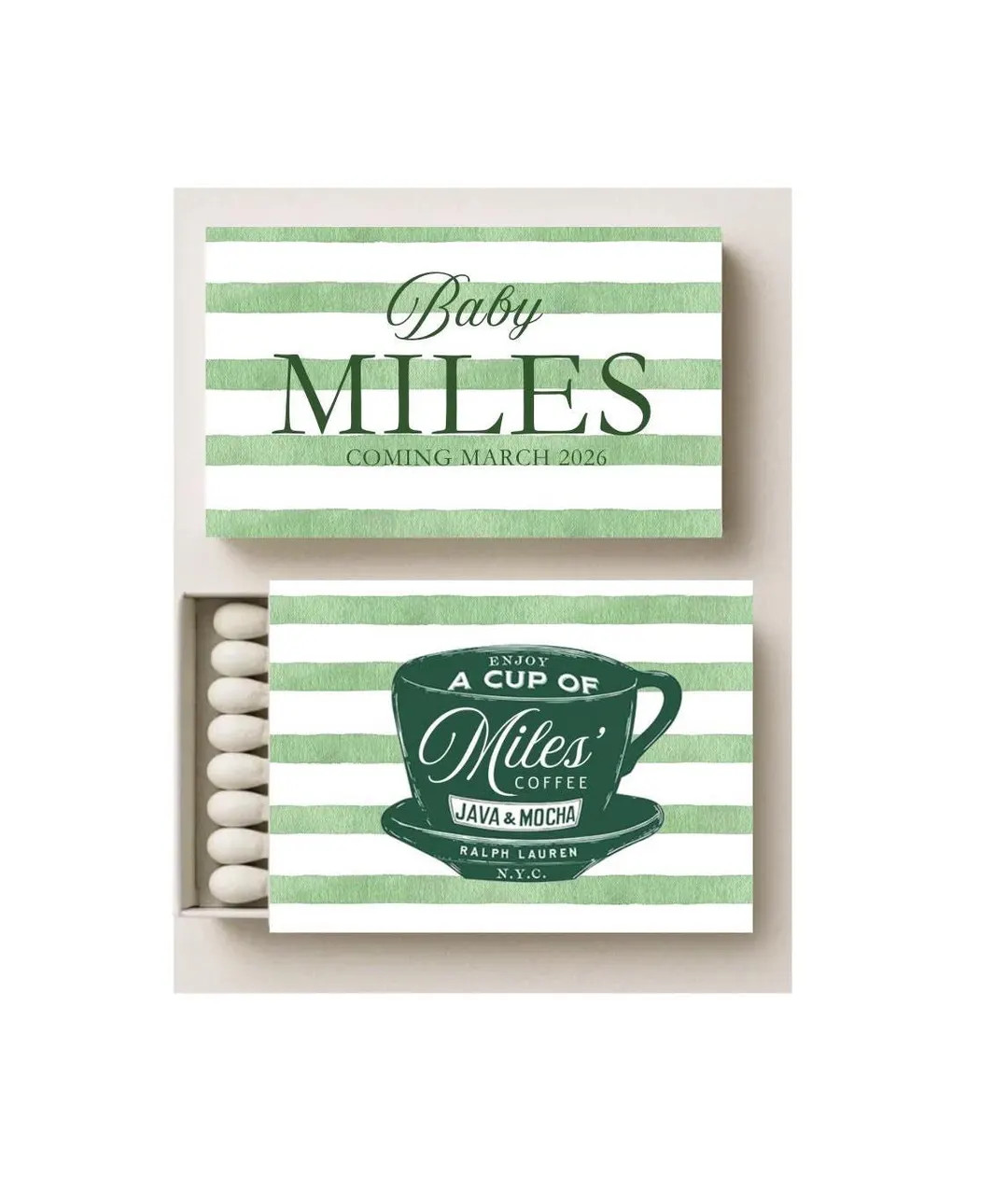 Custom Baby Shower Matchboxes: Ralph Coffee Bar Theme Theme Favors | Etsy (US)