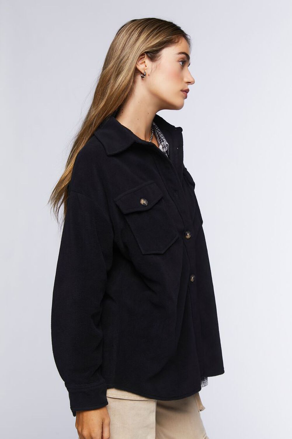 Fleece Button-Front Shacket | Forever 21 (US)