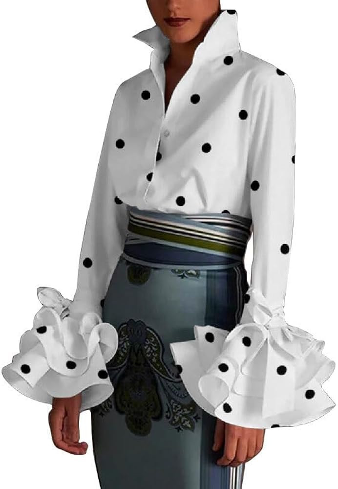 UOOZEE Womens Button Down Shirt Long Sleeve Dress Shirts Solid Work Blouse | Amazon (US)