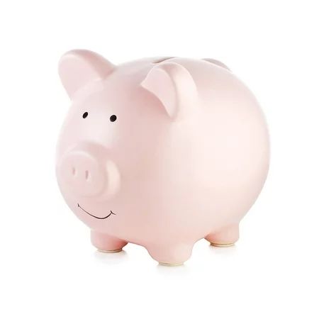 Pearhead Ceramic Piggy Bank, Pink | Walmart (US)