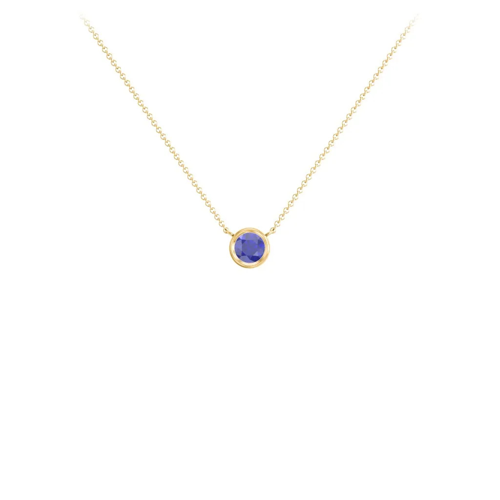 Bezel Set 4mm Gemstone Pendant | Jewlr