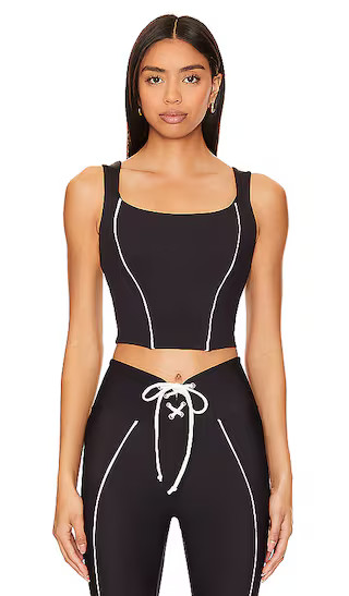 Corset Tank in Black & White | Revolve Clothing (Global)