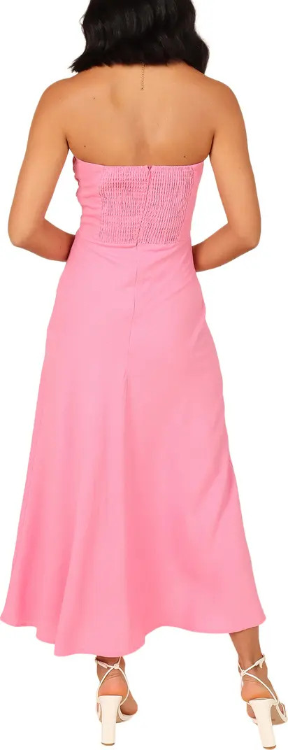 Rosetta Cutout Cotton & Linen Strapless Dress | Nordstrom