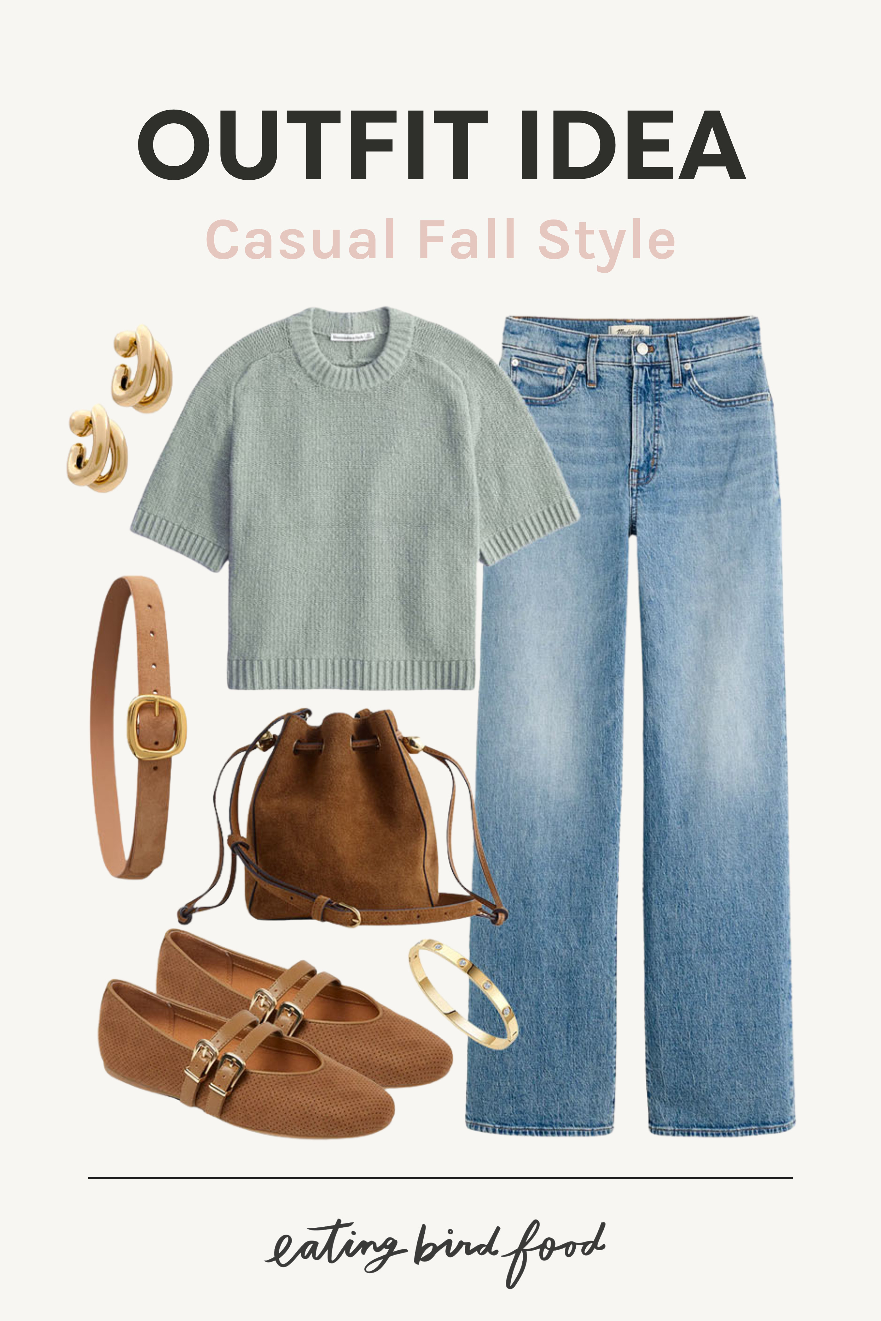 Fall Outfit | Fall Fashion | Casual Fall Outfit | Target Flats | Sweater Top | Short Sleeve Sweater | Suede Purse | Suede Flats | Madewell Belt 

 #LTKSeasonal #LTKFindsUnder100 #LTKStyleTip