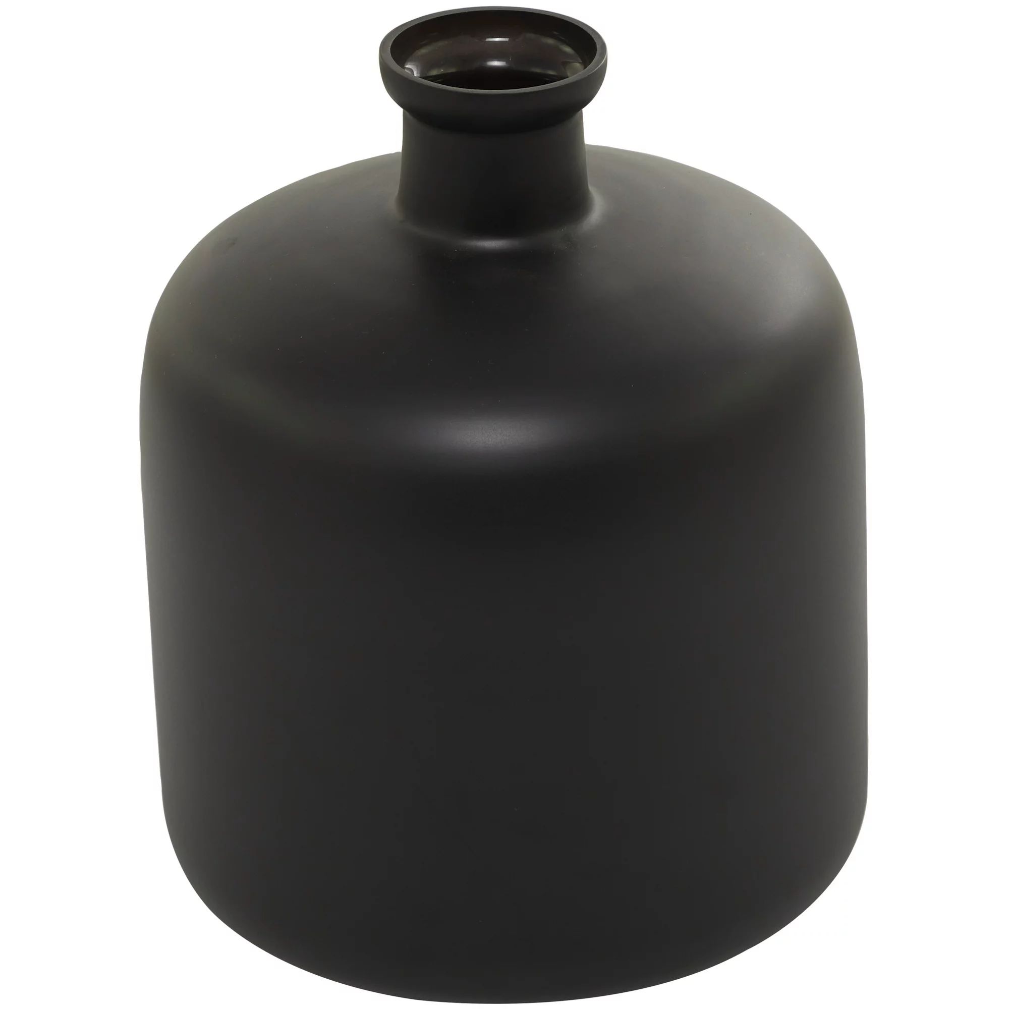 DecMode 12" Black Glass Vase | Walmart (US)