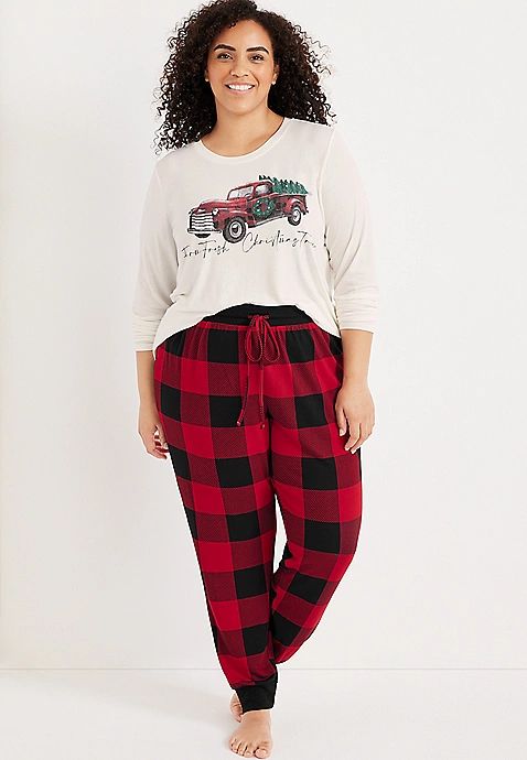 Womens Holiday Truck Family Pajamas | Maurices