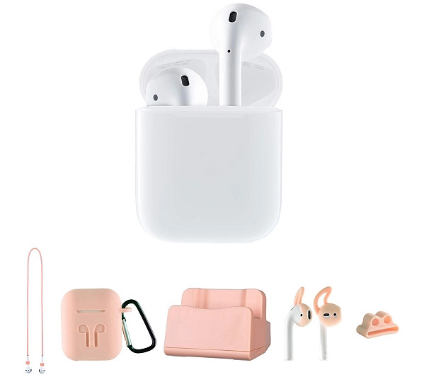 Apple Airpods 2nd Generation with Charging Case and Accessories — QVC.com | QVC