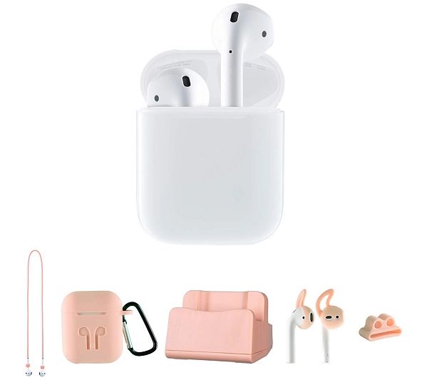 Apple Airpods 2nd Generation with Charging Case and Accessories — QVC.com | QVC
