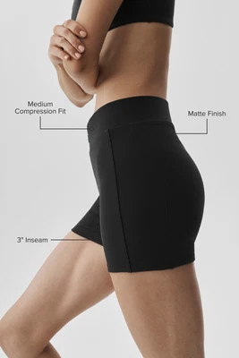 ALO | 3" Airbrush High-Waist Aura Short in Black, Size: Small | Alo Yoga