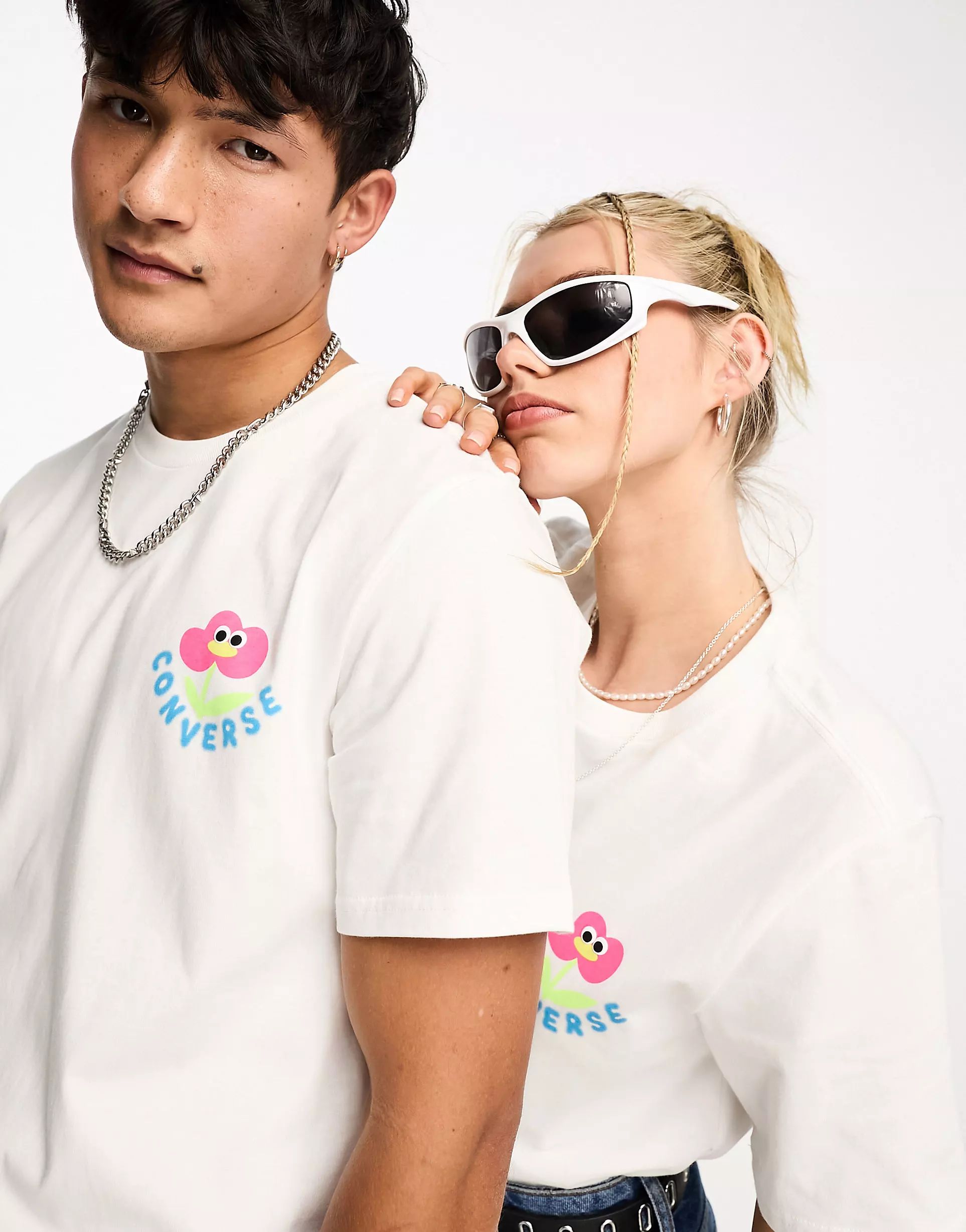 Converse 'Lets Grow Together' back print t-shirt in white | ASOS (Global)