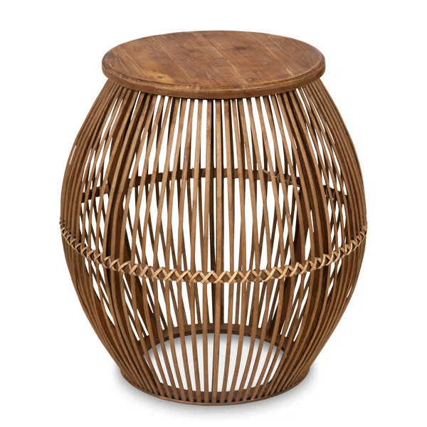 Pacheco Round Bamboo End Table | Wayfair North America