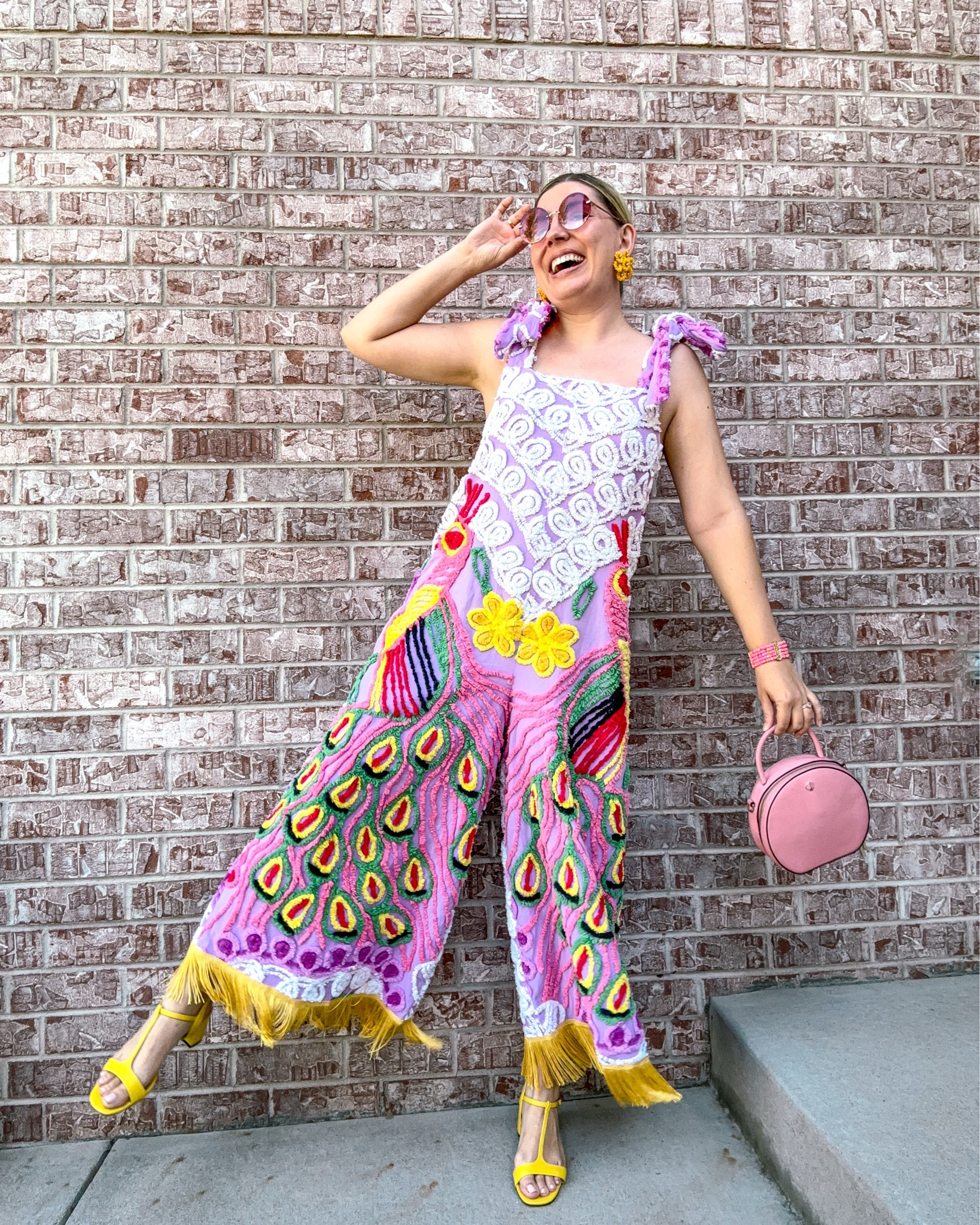 Look 1 - Main Street Muse
A Curated Style Series

🎡 Main Street Muse begins… 🎡 

I couldn’t think of a better look to kick off this capsule than this one-of-a-kind piece made by K.S Garner. It’s an upcycled vintage blanket that actually walked the runway (!!) before finding its way into my closet. I first discovered this maker after seeing stills of that show online, and I’ve been following ever since. Please go follow Kelsey’s work @ksgarner on IG if you love bold design, unique textures, and wearable art.

This outfit captures so many of my favorite things:
🌈 Bright, joyful color
🪶 A beautiful bird motif (my weakness, always!)
🧵 Layers of texture that make it feel alive

It’s also a little outside my usual comfort zone, but wearing it makes me feel confident, so expect to see it repeated again and again!

🌻 About this capsule:
My capsule collections are themed two-week style journeys where I explore fashion through a focused lens. Main Street Muse is all about savoring those last golden days of summer and welcoming the first hints of fall. It’s a romantic, small-town Americana story filled with warm evenings, fading sunlight, and a kaleidoscope of colors shifting as one season melts into the next.

Summer will always be my favorite, but this transitional time holds a special kind of joy for me. It’s both nostalgic and full of promise - a reminder that every year we get to fall in love with the seasons all over again. Here’s to embracing the in-between, with a little flair, a little kitsch, and a whole lot of color.

*This designer will make you a CUSTOM ✨ jumpsuit or dress similar to this! There is a listing on the site with info, but the easiest method is if you provide your own textile. I am linking to some similar ones to mine so that you can get a similar creation!

#MainStreetMuse #CapsuleCollection #SeasonalStyle #VintageInspired #UpcycledFashion #IndependentDesigner #SustainableStyle #BirdMotif #ColorfulStyle #EclecticStyle #EndOfSummerStyle #TransitionalDressing #RomanticStyle #SmallTownStyle #LTKstyle #LTKfashion #FashionStorytelling

#LTKSeasonal