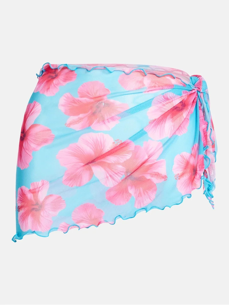 No Boundaries Short Sarong Bikini Coverup Skirt, Women's XXS-XL | Walmart (US)