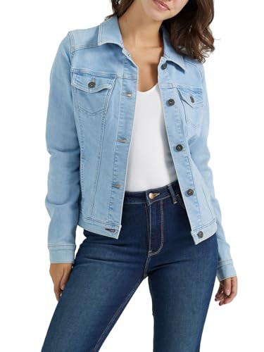 Stretch Denim Jacket, Weathered, Small at Amazon Women's Coats Shop | Amazon (US)
