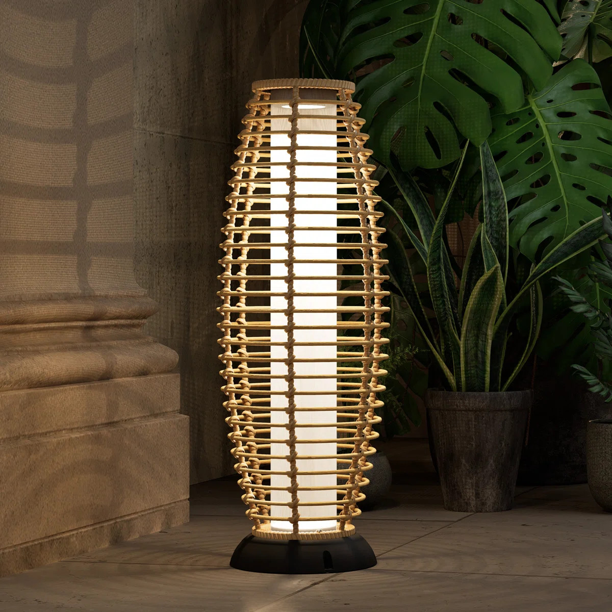 Austin 31.7'' Solar Powered Outdoor Floor Lamp | Wayfair North America
