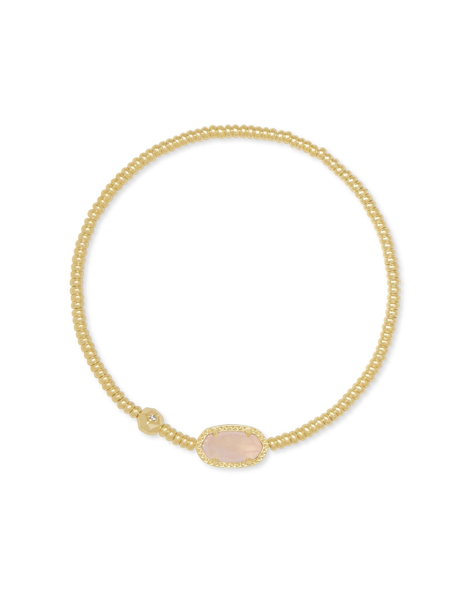 Kendra Scott Grayson Gold Stretch Bracelet in Rose | Quartz | Kendra Scott