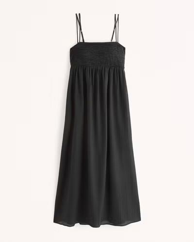 Crinkle Textured Maxi Dress | Abercrombie & Fitch (US)