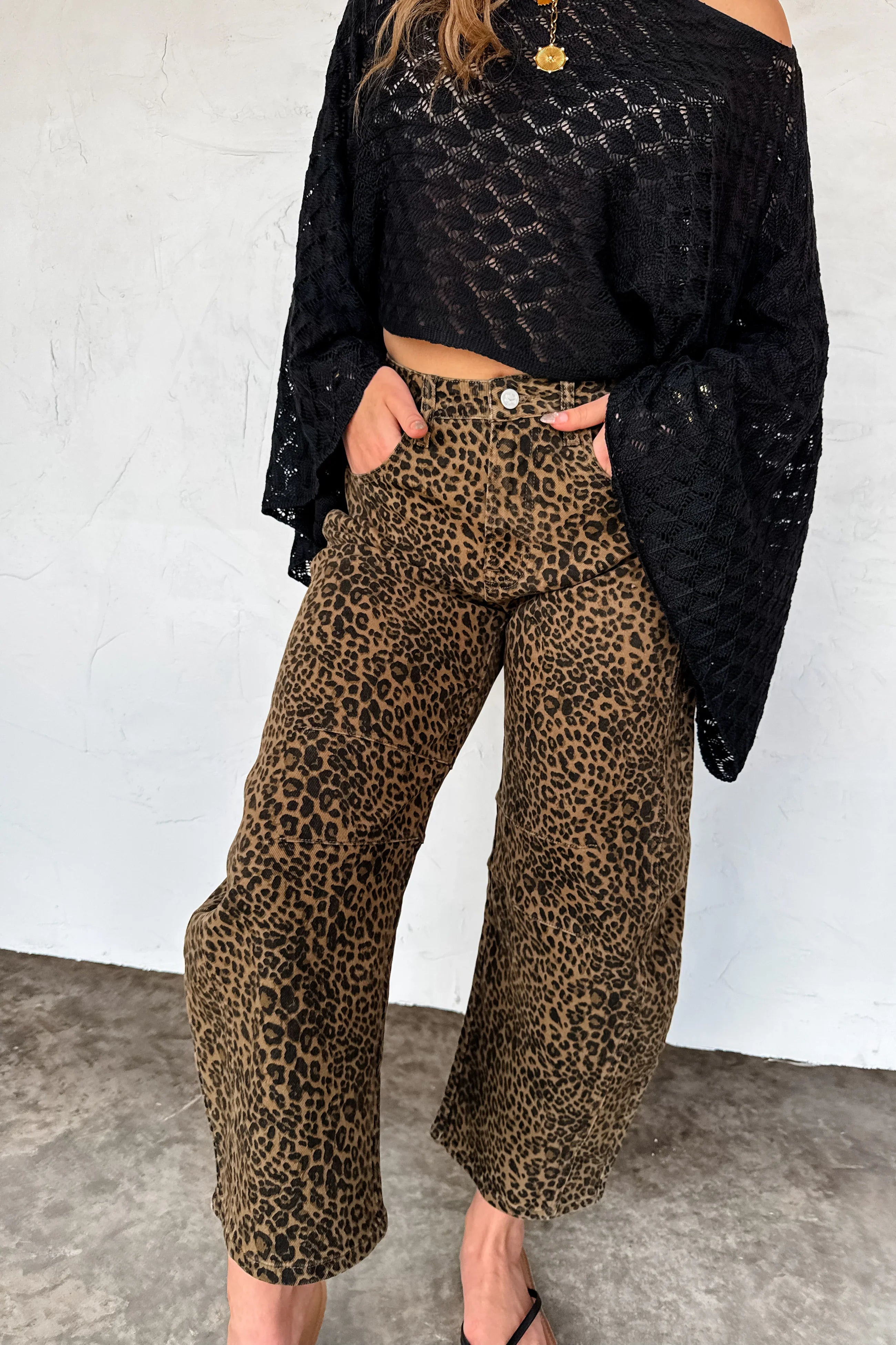 PREORDER: Bex Cheetah Barrel Jeans (Stretchy) 7 | Statement Boutique