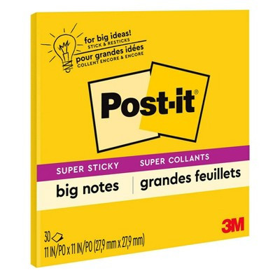 Post-it® Super Sticky Big Note, 11 in. x 11 in., Yellow | Target