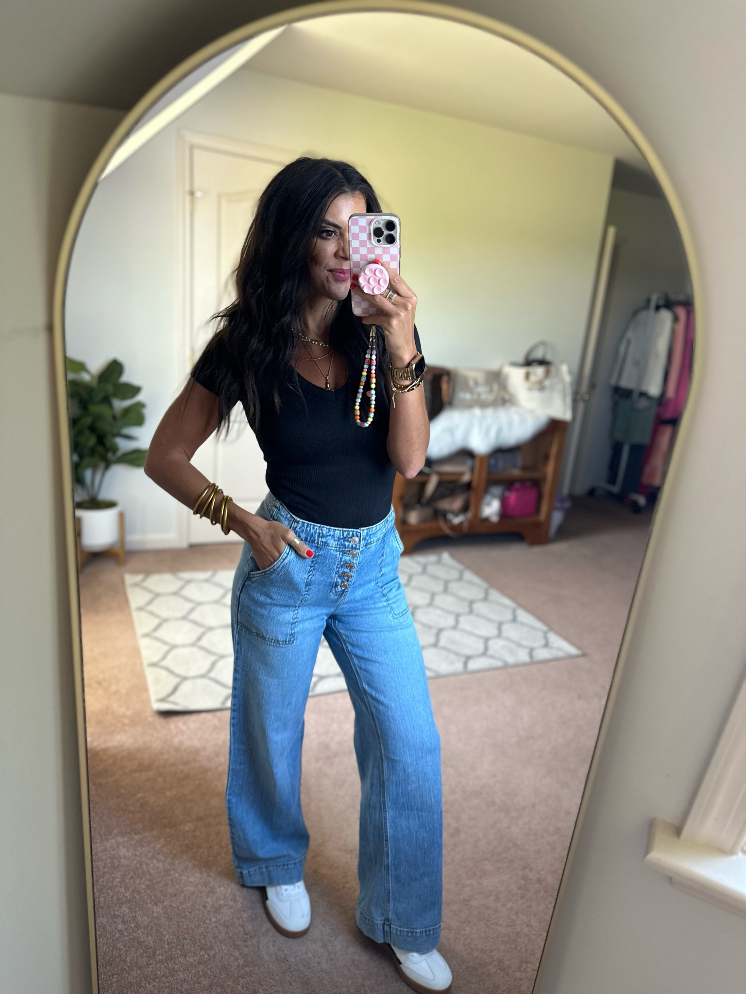 Love this $5 Walmart tee! Ribbed and so good! Size small
Walmart jeans are my new favorite! Wearing my true size 2. Size down if in between 

#LTKFindsUnder50 #LTKStyleTip #LTKFindsUnder100